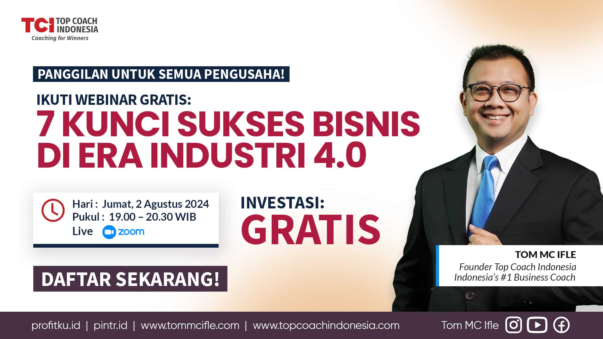 7 Kunci Sukses Bisnis Di Era Industri 4.0 - Webinar Gratis